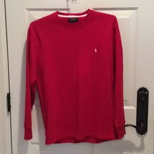 Polo red long sleeved  top